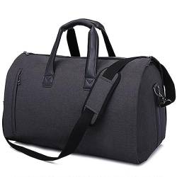 Sport Reisetasche Outdoor-Fitnesstasche, große Kapazität, Reisetasche, tragbare Zylinder-Klappanzugtasche (Farbe : Black, Size : As Shown) von Generic