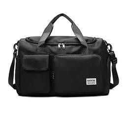 Sport Reisetasche Tragbare Kurzstrecken-Fitnesstasche, Reisetasche for Männer und Frauen (Farbe : Black, Size : 50x21x28cm) von Generic