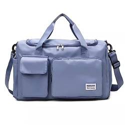Sport Reisetasche Tragbare Kurzstrecken-Fitnesstasche, Reisetasche for Männer und Frauen (Farbe : Blau, Size : 50x21x28cm) von Generic