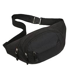 Sports Telefon Mobile multifunktionale Gürteltasche laufende Herrentasche Taillenumfang der Leinwand Hüfttaschen (Black, One Size) von Generic