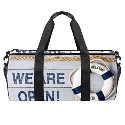 Sporttasche Reisetasche Sporttasche für Damen und Herren,Ozean-Strand-Muster,Schultergurt Tragetasche von Generic