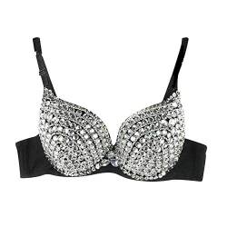 Strass BH Sexy BH Damen BH Bustier Push Up Crop Top Glitzer Sport BH Starker Halt Korsett Top Club Party Sexy UnterwäSche Pole Dance BH Edelstein Bikini Sexy - BH Glitzer - BH für Frauen von Generic