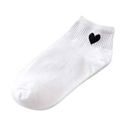 Streifenstrümpfe 1 Paar rutschfeste reine Strümpfe kurze Farbe bequeme Unisex-Socken Haussocken 40 (White, One Size) von Generic