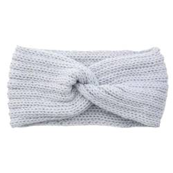 Stretch Strick Stirnband Für Frauen Winter Weiche Ohr Wärmer Haarbänder Einfarbig Bandanas Kaltes Wetter Winddicht Haarband 2-grau9 Einheitsgröße von Generic