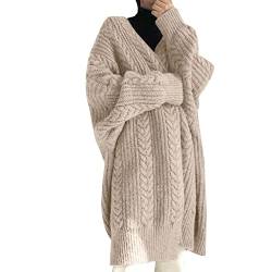 Strickjacke Damen Pullover Cardigan Strickpullover One Size von Generic
