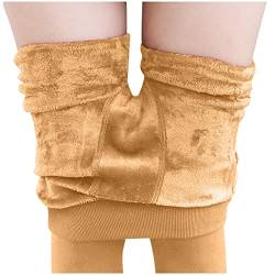 Strumpfhosen FüR MäDchen Perfekt Beine abnehmen Gefälschte durchscheinend wärmende Thermo strumpfhose für Damen Plüschstrümpfe Pantyhose Warmer Leggings Sport Tight (Z6-Khaki, One Size) von Generic