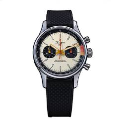 Sugess 1963 Piloten-Chronograph, mechanische Herren-Armbanduhr, Möwe ST19 Schwanenhals-Uhrwerk, manuelles Aufziehen, Farbe, 5 von Generic