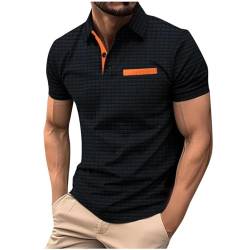 T Shirt Herren 2024 Stretch Poloshirt Kurzarm Slim Fit Sommershirt Regular Bequeme Sportshirt Atmungsaktiv Fitnessshirt Casual Trainingsshirt Workout Laufshirt Sale Angebote des Tages von Generic