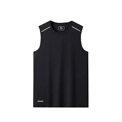 Tank Top Herren, Achselshirts Sport Ärmelloses Shirt Unterhemd Fitness Sleeveless Tshirt für Running Jogging Gym(Black,7XL) von Generic