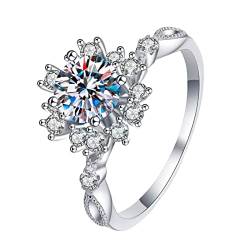 Temperament Voller Diamant Weiblicher Ring Ehering Weibliche Mädchen Geschenk Herren Ring Packs, rose, Einheitsgröße von Generic