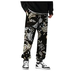 Trainingshose Herren 2023 Jogginghose Freizeithose Herren Arbeitshosen Punk Goth Hose Vintage Hip Hop Streetwear Herren Baggy Cargohose Herren Lang Pants Herren Laufhose Herren Lang grau XXL von Generic