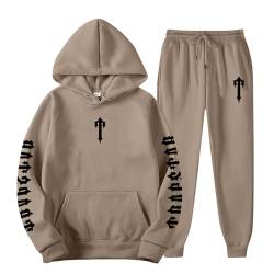 Trapstar Zipper Jogginganzug Baumwolle Trapstar Trainingsanzug Sets Freizeit Jogginganzug 2-teilig Kapuzenjacke mit Kapuze Und Taschen Sporthose Kapuzenpullover Hausanzug Damen Große Größen von Generic