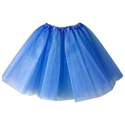 Tüllrock Damen Tütü Karneval Party Tutu Kurz 50er Rockabilly Petticoat Unterrock Ballet Minirock Faschingkostüm Cosplay Abendkleid Tanzkleid Kostüm 80er Jahre Outfit für Party (C-B, One Size) von Generic