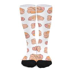 Unisex Lustige Crew Socken,Icious Happy Penis Dick Sweet Bacon Mid Wade Kleid Socken Sport Socken Sportliche lange Tube Strümpfe für Männer Frauen von Generic