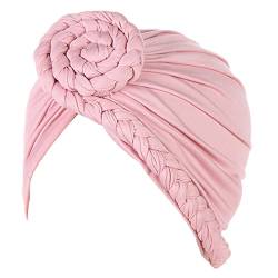 Unisex-Outdoor-Haarband Frauen Braid Turban Hüte Hut Mütze Haar Bonnet Kopftuch Wrap Cover Einfaches Haarband für Frauen (Pink, One Size) von Generic