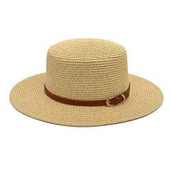 Unisex Panamahut mit Band Sonnenhüte Bogarthut Fedora SommerhutRollbar UV Sonnenhut Sonnenhüte breite Krempe Strohhut Verstellbare Sommer Hut Strandhut Handgemacht Floppy Faltbare Packable Große von Generic