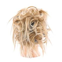 Unordentlicher Dutt-Haarteil, synthetische Haarteile für Frauen, natürlicher Kunsthaarschwanz, unordentlicher Haarknoten, Haargummis, Verlängerung, lockiges Chignon-elastisches Haar mit Gummiband, D von Generic