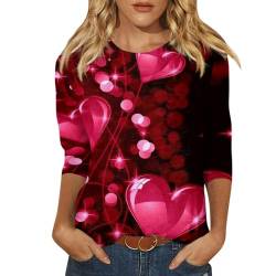 Valentisntag Geschenk,Sweatshirt Damen Ugly Christmas Sweater Wolle Yoga Shirt Damen Jacken Damen Weihnachten 3D Druck Plüsch Schulterfrei Langarm Pulli Shirt Mit Schulterriemen (Heißes Rosa,XXL) von Generic