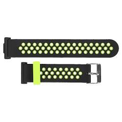 Verstellbares, Atmungsaktives Silikon-Smartwatch-Armband für Watch Fit 2, Schweißfest, Weich, Wasserdicht (Schwarz Grün) von Generic