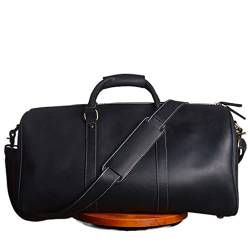 Vintage Herren Handgepäcktasche Reisetasche Echtleder Große Kapazität Single Shoulder Messenger für 15 Zoll Laptop von Generic