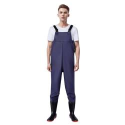 Wathose Herren Wasserdicht Mit Stiefel,Regenkombi Motorrad Herren,Regenhose Damen Wasserdicht Atmungsaktiv Junior Angeln Stiefel, Angelhose Herren Wasserdicht,Matschhose Wathose FüR Jugendliche von Generic