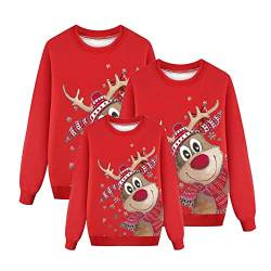 Weihnachten Pullover Set Partnerlook Pärchen Weihnachtspullover Familie Set Gestrickte Pullover Strickpullover Winterpullover Weihnachtspullis Sweatshirt Herren Damen Kinder-Women von Generic