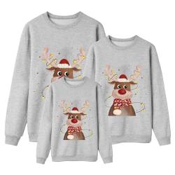 Weihnachten Pullover Set Partnerlook Pärchen Weihnachtspullover Familie Set Gestrickte Pullover Strickpullover Winterpullover Weihnachtspullis Sweatshirt für Mädchen Jungen Kinder Damen Herren A458 von Generic