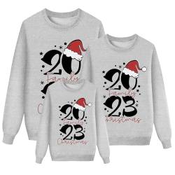 Weihnachten Pullover Set Partnerlook Pärchen Weihnachtspullover Familie Set Gestrickte Pullover Strickpullover Winterpullover Weihnachtspullis Sweatshirt für Mädchen Jungen Kinder Damen Herren A363 von Generic