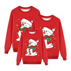 Weihnachten Pullover Set Partnerlook Pärchen Weihnachtspullover Familie Set Gestrickte Pullover Strickpullover Winterpullover Weihnachtspullis Sweatshirt für Mädchen Jungen Kinder Damen Herren A100 von Generic