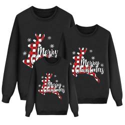 Weihnachten Pullover Set Partnerlook Pärchen Weihnachtspullover Familie Set Gestrickte Pullover Strickpullover Winterpullover Weihnachtspullis Sweatshirt für Mädchen Jungen Kinder Damen Herren A385 von Generic