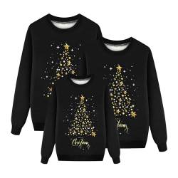 Weihnachten Pullover Set Partnerlook Pärchen Weihnachtspullover Familie Set Gestrickte Pullover Strickpullover Winterpullover Weihnachtspullis Sweatshirt für Mädchen Jungen Kinder Damen Herren A2 von Generic