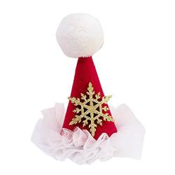 Weihnachtsmann Mütze Weihnachtsbaum-Hut-Haarband-Kopfschmuck-Kinderparty-niedlicher Weihnachtshaarspangen-Kopfschmuck Grobstrick Mütze (B, One Size) von Generic