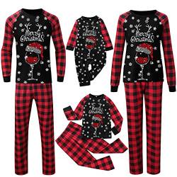 Weihnachtspyjama Familie Set, Winter Warm Hoodie Weihnachten Schlafanzug Damen Herren Kinder, Ugly Christmas Pyjama Hausanzug Nachthemd Weihnachts Kostüm Weihnachtspulli Weihnachtskleidung #5 von Generic