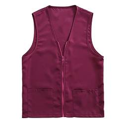 Weste Damen Leichte Outdoor Softshell Laufweste mit Reißverschluss Ärmellose Jacke Atmungsaktive Vest für Laufen Wandern Westen Angestellter Arbeitskleidung (PP2, XXXL) von Generic