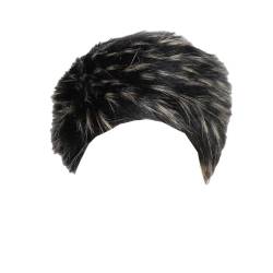 Winter Dicke Flauschige Stirnband Frauen Pelz Haarband Russische Ohrenschützer Elastische Turban Breite Kopfbedeckung Ski Hüte Zubehör von Generic