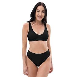 Zweiteilige Strand Bikini Set aus recyceltem Polyester, Große Größen, Damen Badeanzug, Übergrößen, Plussize, Blacky, L-3XL (XL) von Generic