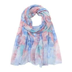 ünner, leichter und weicher Damen Halstuch Seidentuch Seidenschal Damen-Schal, bedruckter Schal, leichter Schal Scarves Schal Damen Stola Lang Frühjahr Halstücher Damen Dreiecksschal elegant von Generic