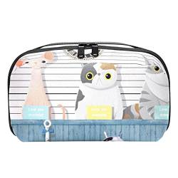 wasserdichte Make up Tasche, Make up Tasche, Reise Kosmetik Organizer für Frauen und Mädchen,Cartoon Tier Katze Seeanker von Generic