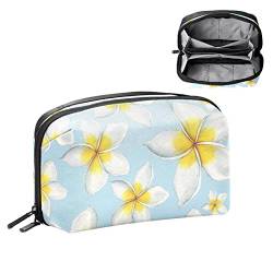 wasserdichte Make up Tasche, Make up Tasche, Reise Kosmetik Organizer für Frauen und Mädchen,Hawaiianische Blumen Plumeria von Generic