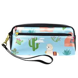 wasserdichte Make up Tasche, Make up Tasche, Reise Kosmetik Organizer für Frauen und Mädchen,Lama Tier Alpaka Kaktus schön von Generic