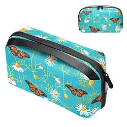 wasserdichte Make up Tasche, Make up Tasche, Reise Kosmetik Organizer für Frauen und Mädchen,Schmetterlings Frühlings Blumengänseblümchen Blumen Knickente von Generic