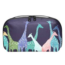 wasserdichte Make up Tasche, Make up Tasche, Reise Kosmetik Organizer für Frauen und Mädchen,Tiere Farbige Giraffe von Generic