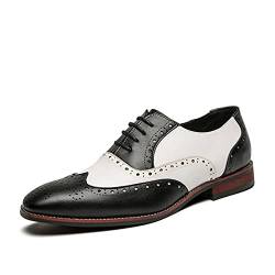 Abendschuhe für Männer Bunte Brogue Low Cut tragbare atmungsaktive Schnür Lederschuhe Mode Pointed Toe Oxford Schuhe für Party von Generic11