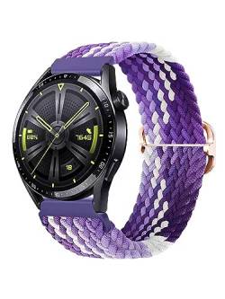 Genérico Armband aus elastischem Nylon, für Sportuhren und Smartwatches - 20 mm - HNE/VIOLETA von Genérico