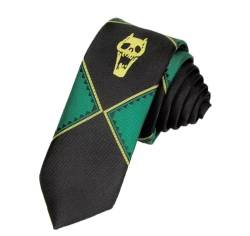 Generico Krawatte Cosplay Jojo Kira Yoshikage Killer Königin Schädel, grün, 145 cm von Generico
