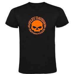 Harley Davidson T-Shirt, Geschenk für Motorradfahrer, Unisex, regulär, Baumwolle, Schwarz , XXL von Genérico