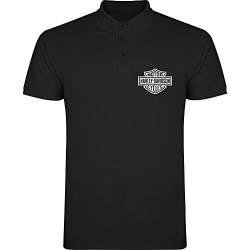 Polo Harley Davidson Logo T-Shirt Schwarz Herren 100% Baumwolle Größen S M L XL XXL, Schwarz , M von Genérico