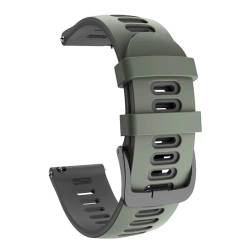 WARMYBLACK20 Silikonarmband für Smartwatch – Ersatzarmband für Smartwatches und Sportuhren – Bandbreite 20 mm, Armeegrün mit Schwarz von Genérico