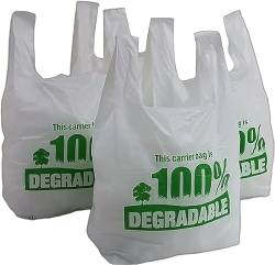 1000 Bio-Einkaufstasche mit Schultergurt, transparent (28 x 14 x 48 cm), 30 Mikrofone, wiederverwendbar, entspricht dem Dekret 2016-379 vom 30. März 2016, bedruckte Tasche mit Rechtstext von Générique