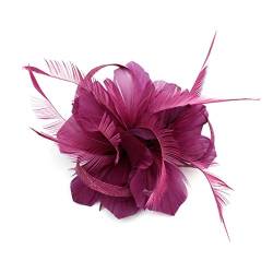 2024 – Blume für Cocktail, Damen, Kopfband, Fascinatoren, Hochzeit, Schal, Satin, Haar (Purple, Einheitsgröße) von Générique